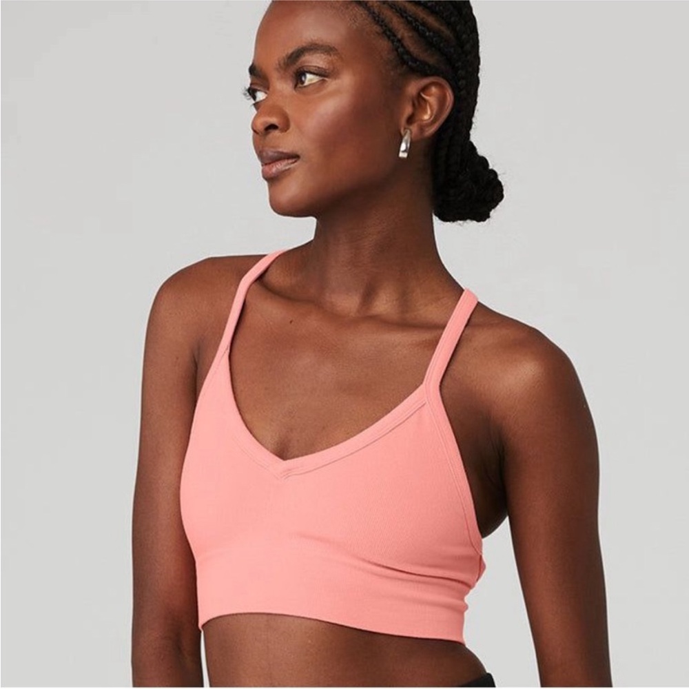 Alo Yoga Seamless Ribbed Low Back Bra